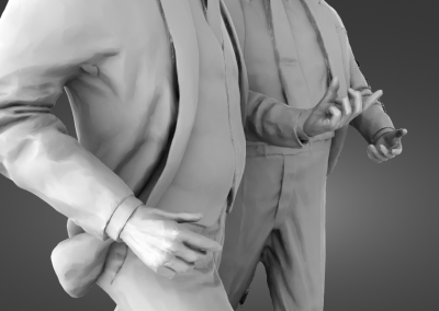 Sir John and Cecil Moores Statues