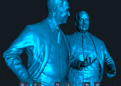 Sir John and Cecil Moores Statues