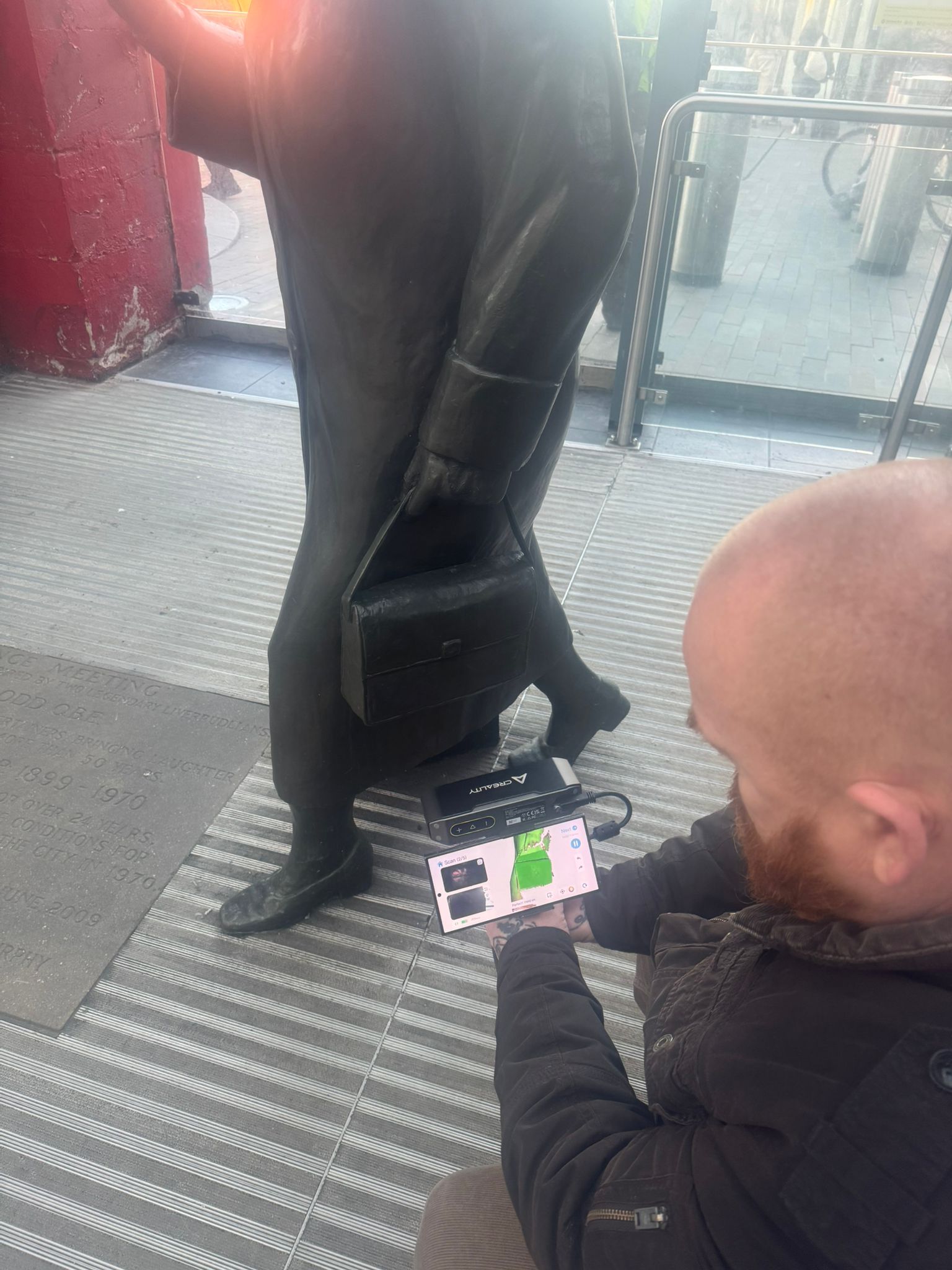 I scanned the Bessie Braddock statue at Liverpool Lime Street