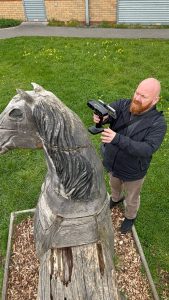 3D scan of the horse statue at Brickfield Pond in Rhyl, North Wales