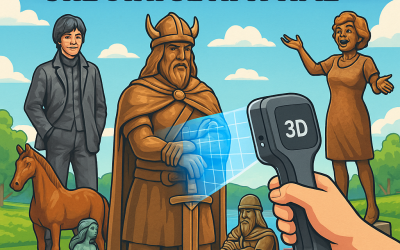 This is What Happens When You 3D Scan UK Statues