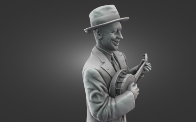 George Formby Statue Scanned with the Creality Otter