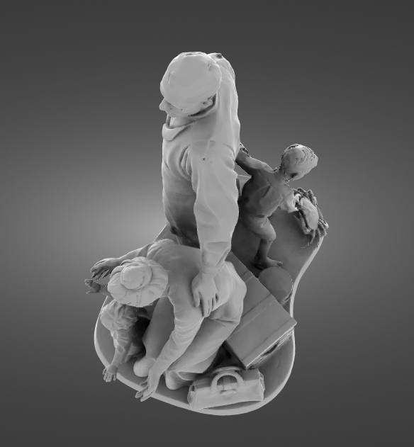 Using the original Creality Otter to 3D scan The Crossing monument outdoors in Liverpool.