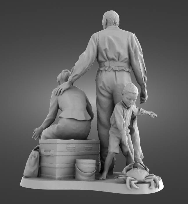 Using the original Creality Otter to 3D scan The Crossing monument outdoors in Liverpool.