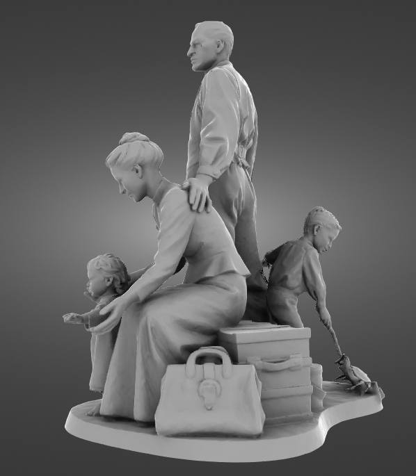 Using the original Creality Otter to 3D scan The Crossing monument outdoors in Liverpool.