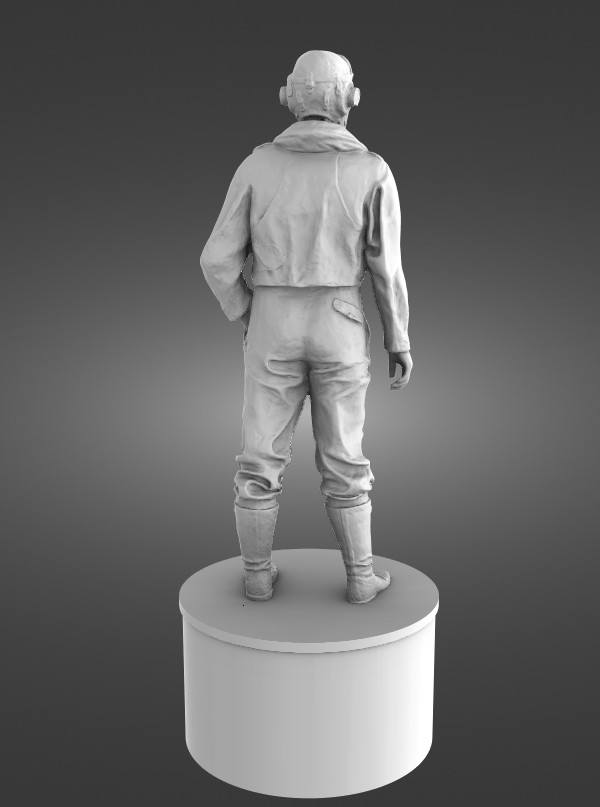 Using the original Creality Otter to 3D scan the Burscough airman monument outdoors.