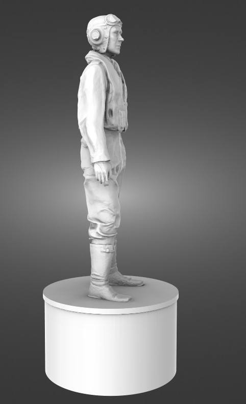 Using the original Creality Otter to 3D scan the Burscough airman monument outdoors.