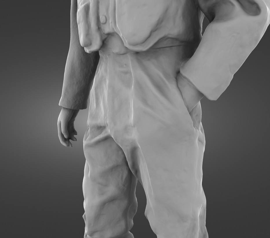 Using the original Creality Otter to 3D scan the Burscough airman monument outdoors.