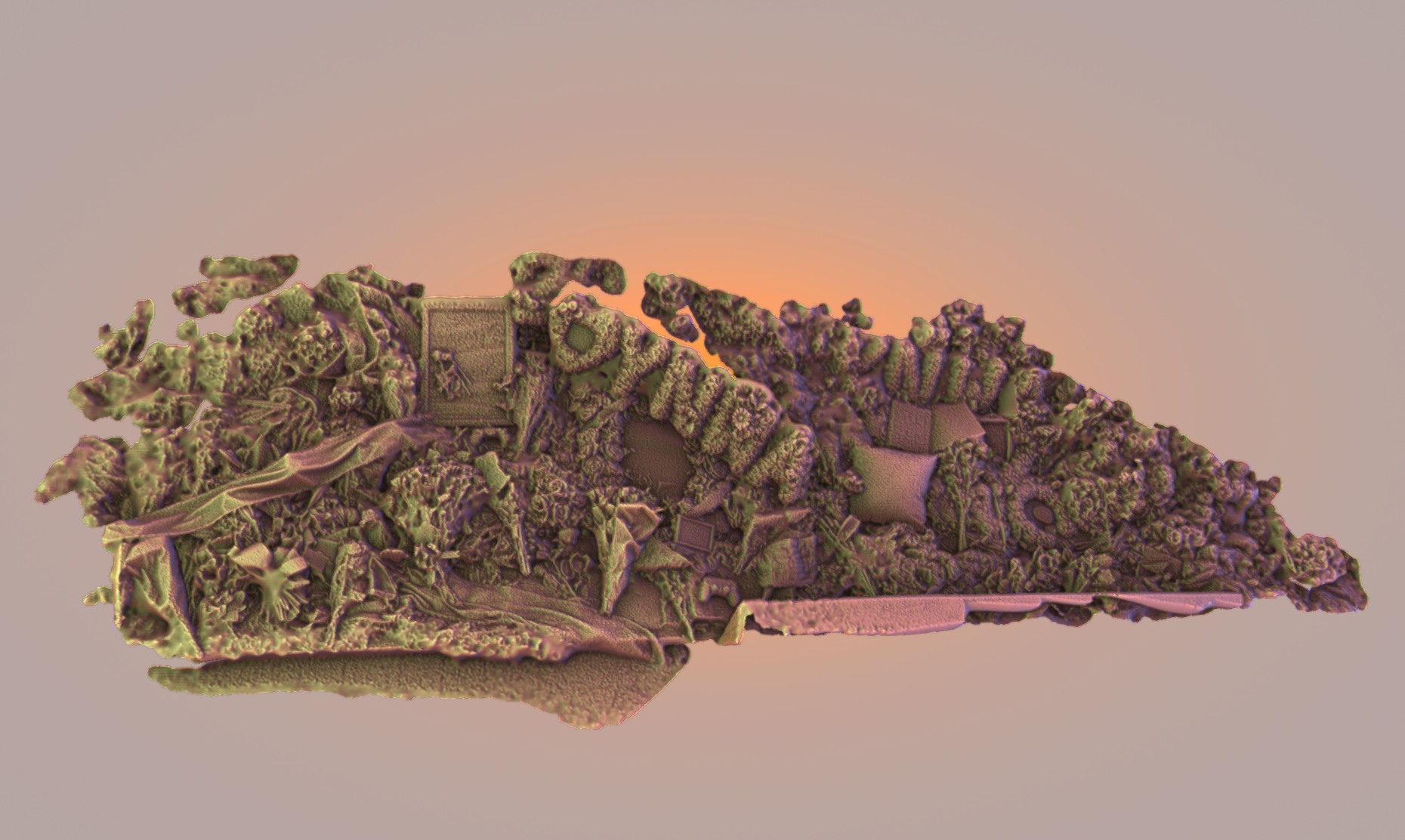 Highly detailed digital 3D model of the Anfield tributes left for Diogo Jota.