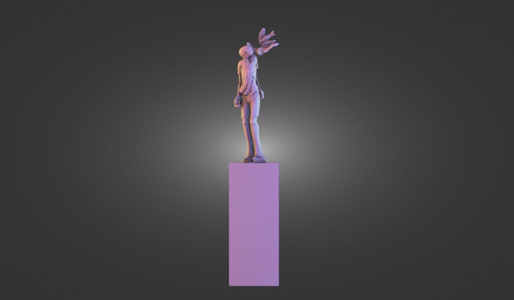 Using the original Creality Otter to 3D scan the Warrington peace monument indoors.