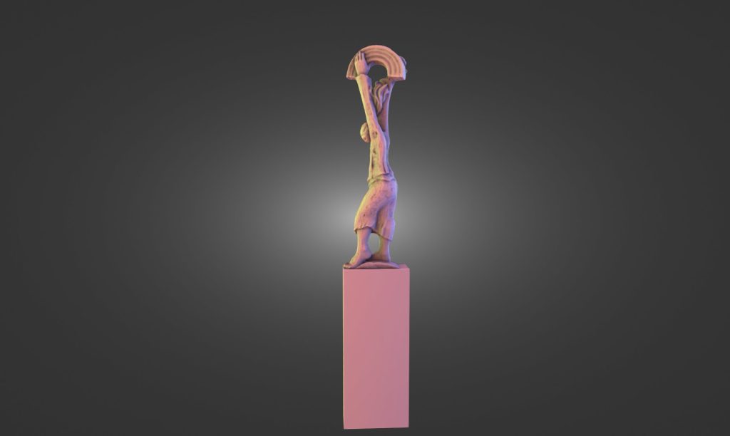 Using the original Creality Otter to 3D scan the Warrington peace monument indoors.