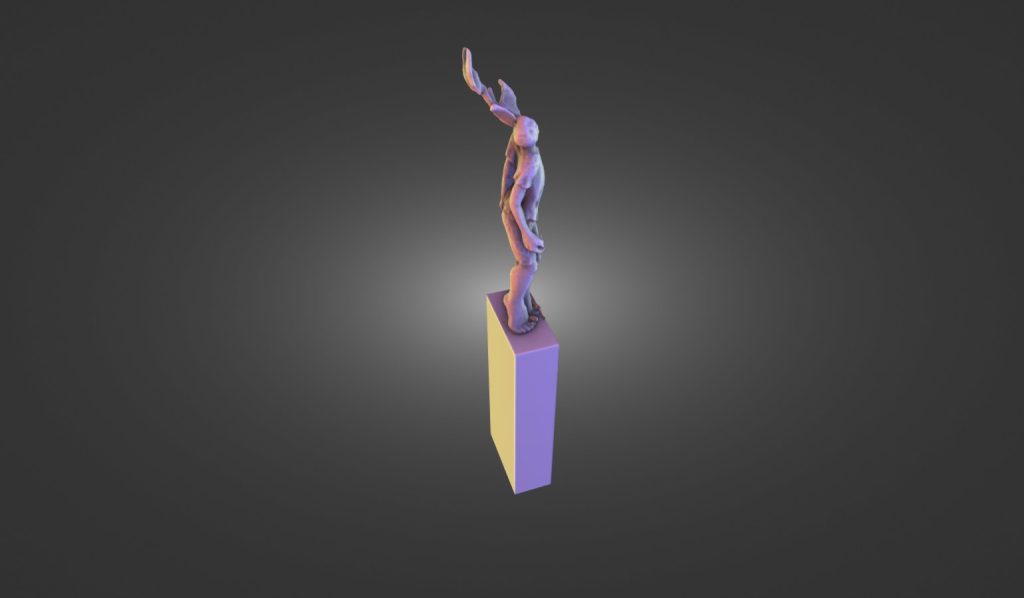 Using the original Creality Otter to 3D scan the Warrington peace monument indoors.