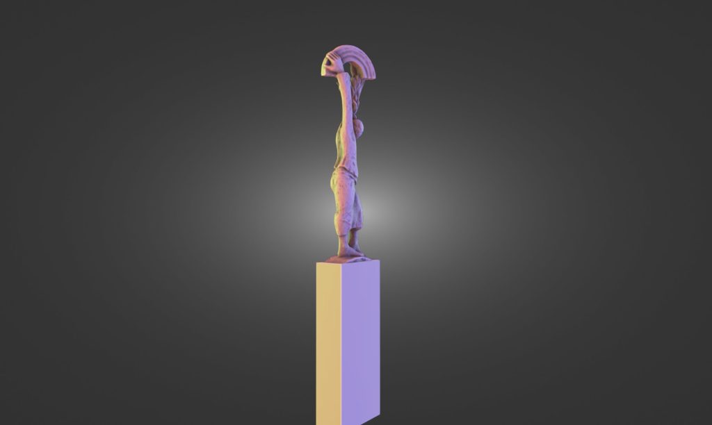 Using the original Creality Otter to 3D scan the Warrington peace monument indoors.