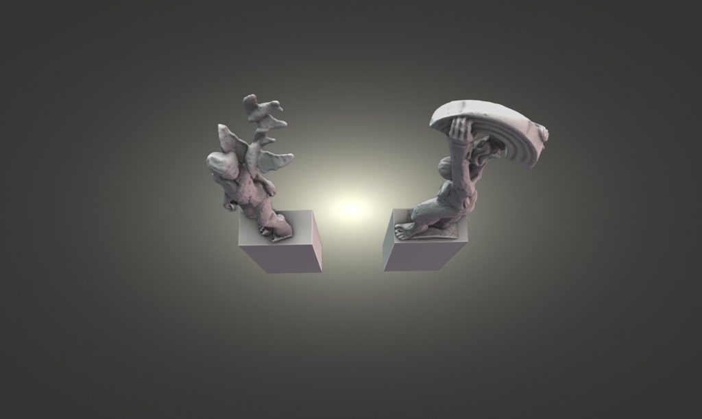 Using the original Creality Otter to 3D scan the Warrington peace monument indoors.