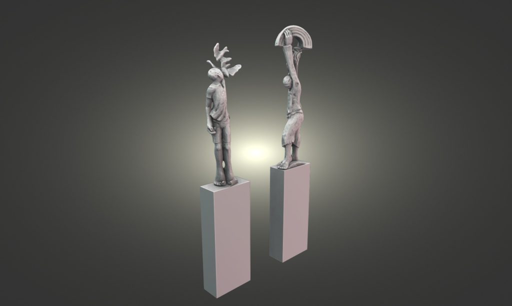 Using the original Creality Otter to 3D scan the Warrington peace monument indoors.