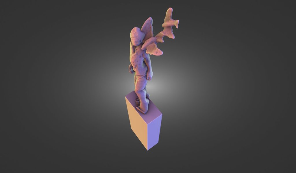 Using the original Creality Otter to 3D scan the Warrington peace monument indoors.