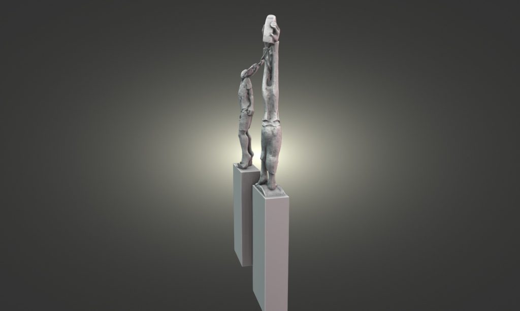 Using the original Creality Otter to 3D scan the Warrington peace monument indoors.