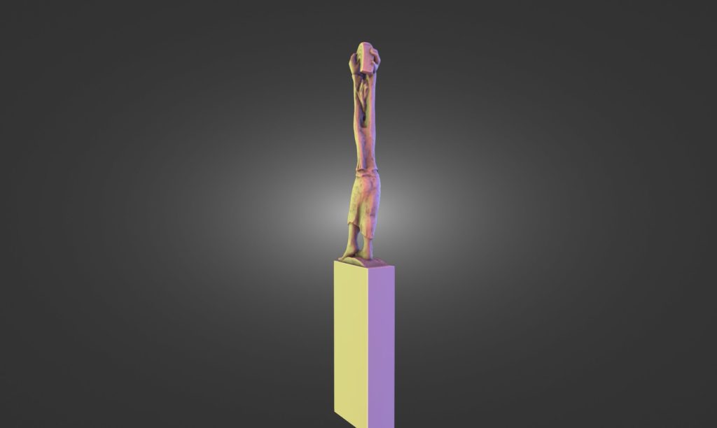 Using the original Creality Otter to 3D scan the Warrington peace monument indoors.