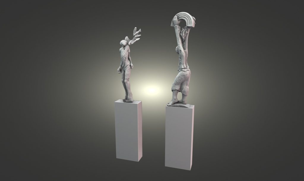 Using the original Creality Otter to 3D scan the Warrington peace monument indoors.