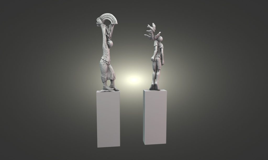 Using the original Creality Otter to 3D scan the Warrington peace monument indoors.