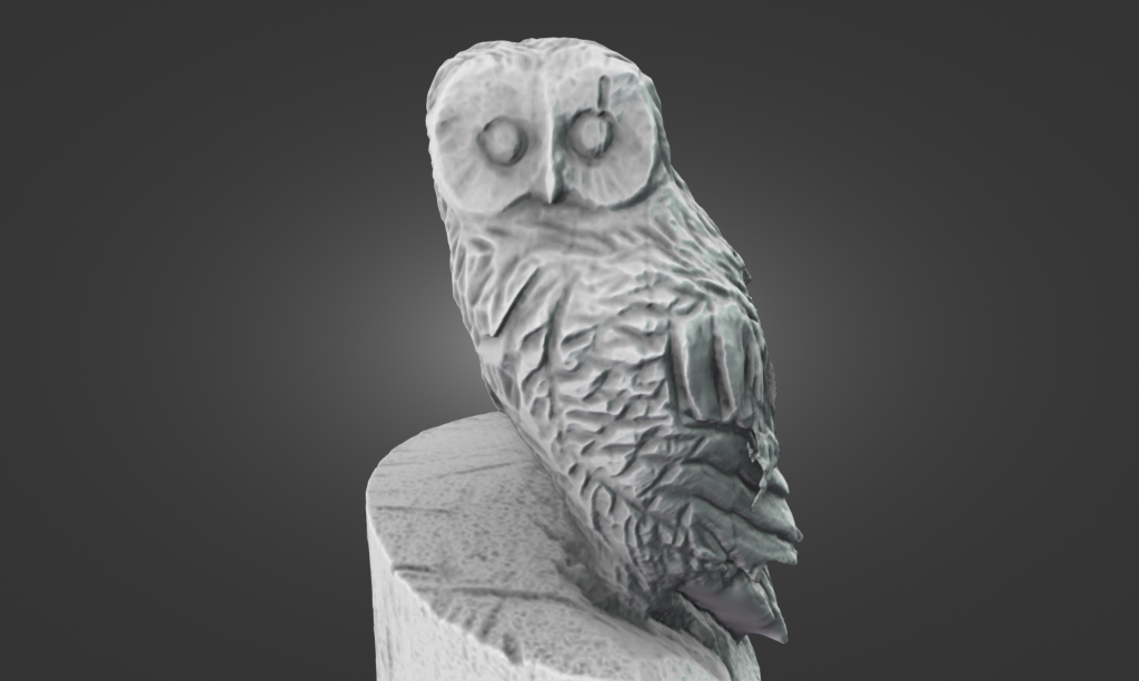 Highly detailed digital 3D model of the Coronation Gardens owl sculpture.
Categories and Tags