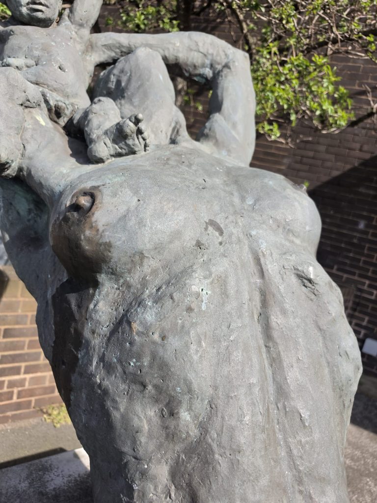 Highly detailed digital 3D model of the Prestatyn Mother and Child sculpture.