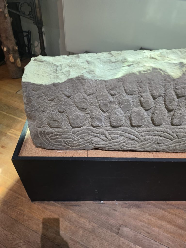 Highly detailed digital 3D model of the Anglo Norse West Kirby hogback stone.