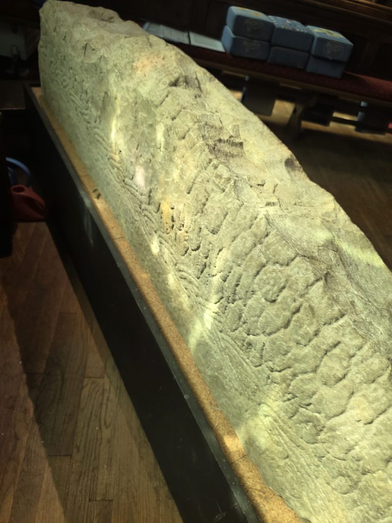 Highly detailed digital 3D model of the Anglo Norse West Kirby hogback stone.
