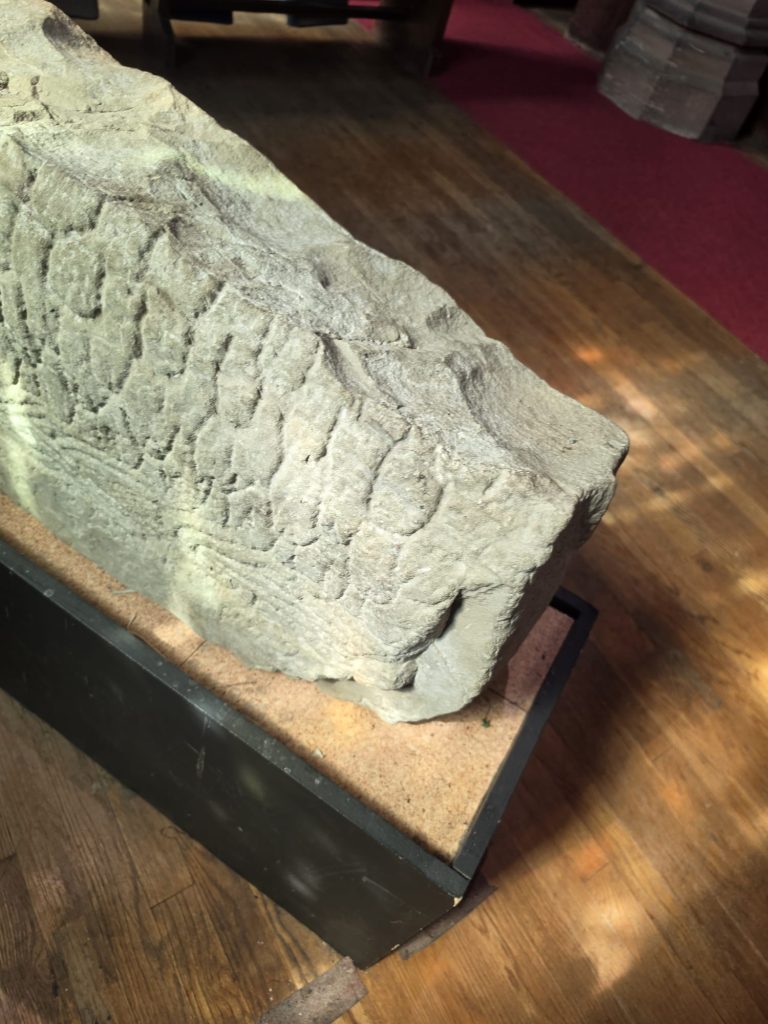Highly detailed digital 3D model of the Anglo Norse West Kirby hogback stone.