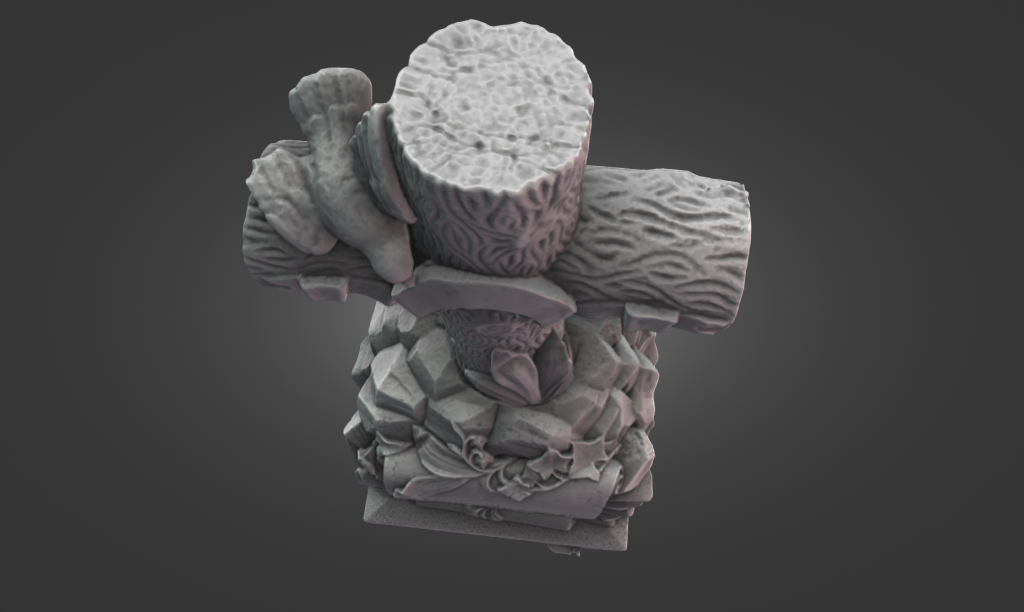 Using the Creality Otter Lite to 3D scan the Victorian tree stump gravestone outdoors.