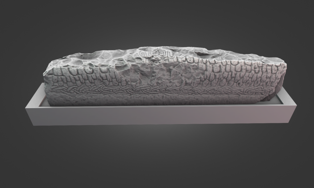 Highly detailed digital 3D model of the Anglo Norse West Kirby hogback stone.