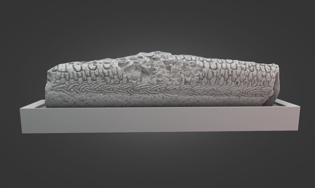 Highly detailed digital 3D model of the Anglo Norse West Kirby hogback stone.