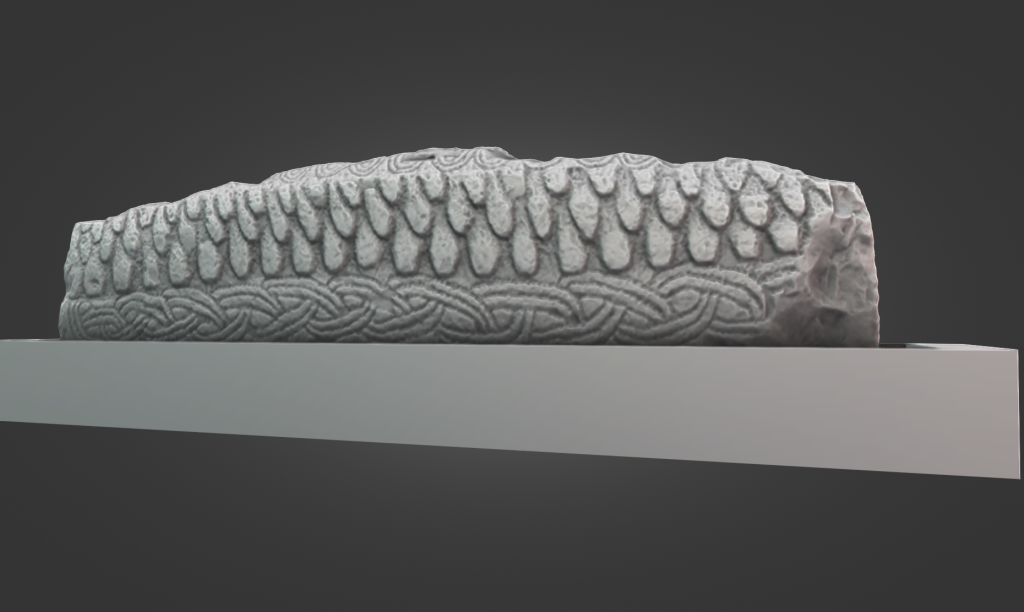 Highly detailed digital 3D model of the Anglo Norse West Kirby hogback stone.
