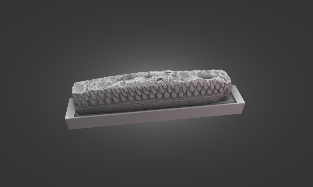 Highly detailed digital 3D model of the Anglo Norse West Kirby hogback stone.