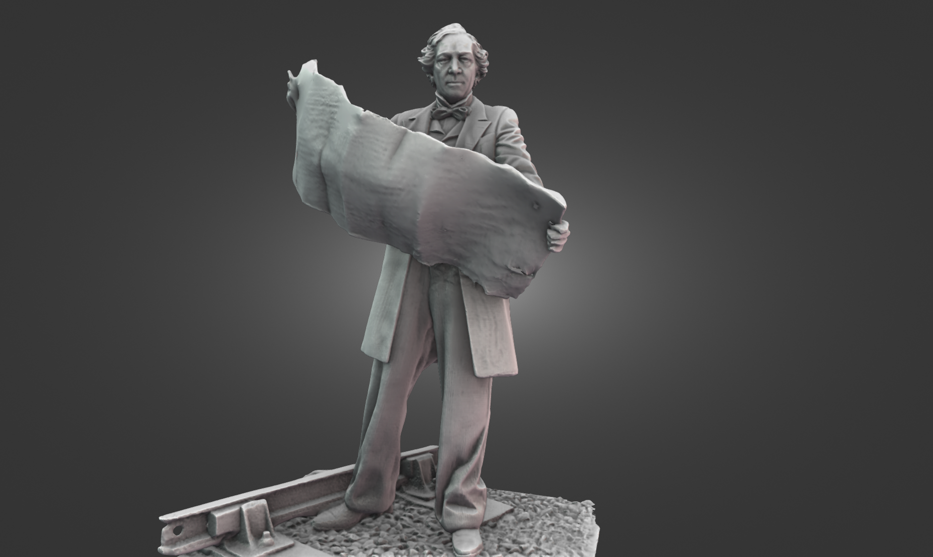 3D scan of Thomas Brassey statue at Chester Station using Creality Otter Lite