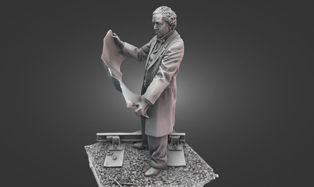 3D scan of Thomas Brassey statue at Chester Station using Creality Otter Lite