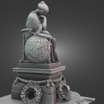 Testing the Creality Sermoon P1 3D scanner using Near-Infrared light technology to digitally archive a large stone monument in the field.