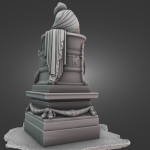 Testing the Creality Sermoon P1 3D scanner using Near-Infrared light technology to digitally archive a large stone monument in the field.