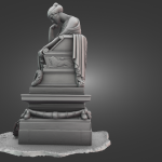 Testing the Creality Sermoon P1 3D scanner using Near-Infrared light technology to digitally archive a large stone monument in the field.