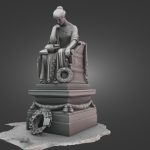 Testing the Creality Sermoon P1 3D scanner using Near-Infrared light technology to digitally archive a large stone monument in the field.