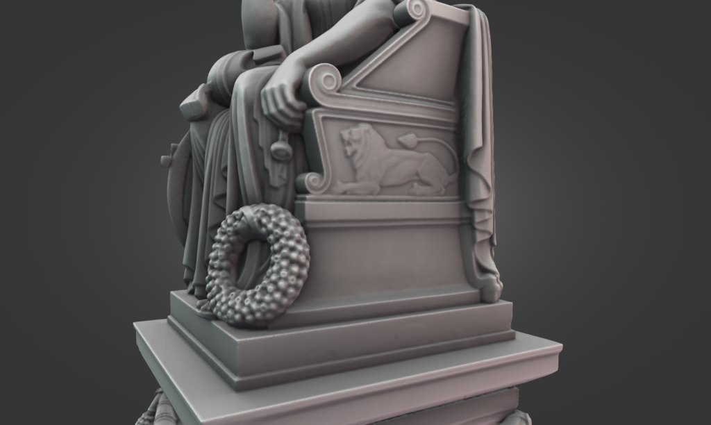 Testing the Creality Sermoon P1 3D scanner using Near-Infrared light technology to digitally archive a large stone monument in the field.