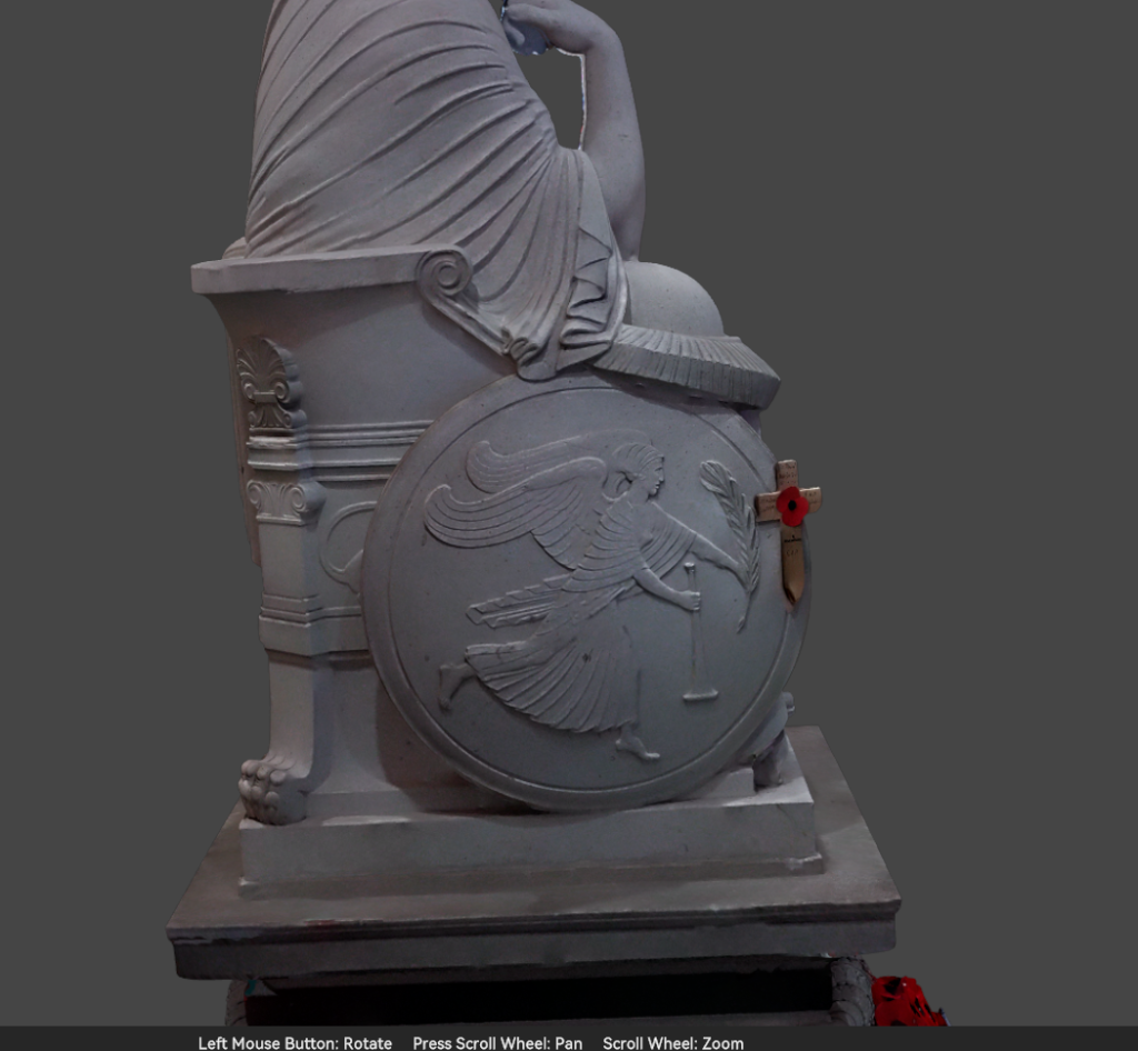 Testing the Creality Sermoon P1 3D scanner using Near-Infrared light technology to digitally archive a large stone monument in the field.